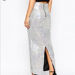 True Decadence Petite Sequin Maxi Skirt
